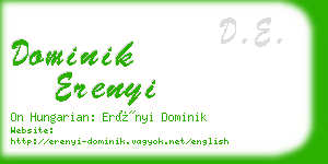 dominik erenyi business card